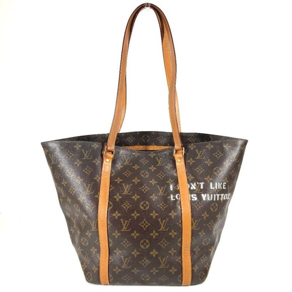 LOUIS VUITTON M51108 Monogram Sack Shopping Bag Shoulder Bag Tote Bag - Picture 1 of 16